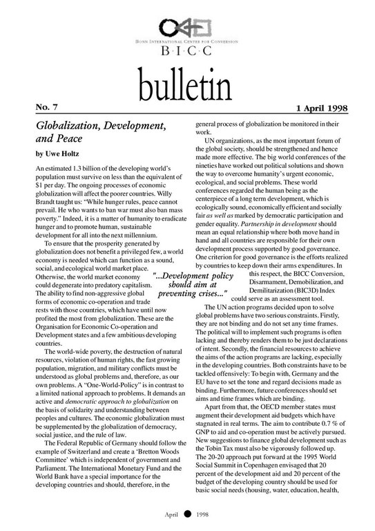 U. Holtz_Globalization- Development and Peace_BICC Bulletin- 1.4.98.pdf